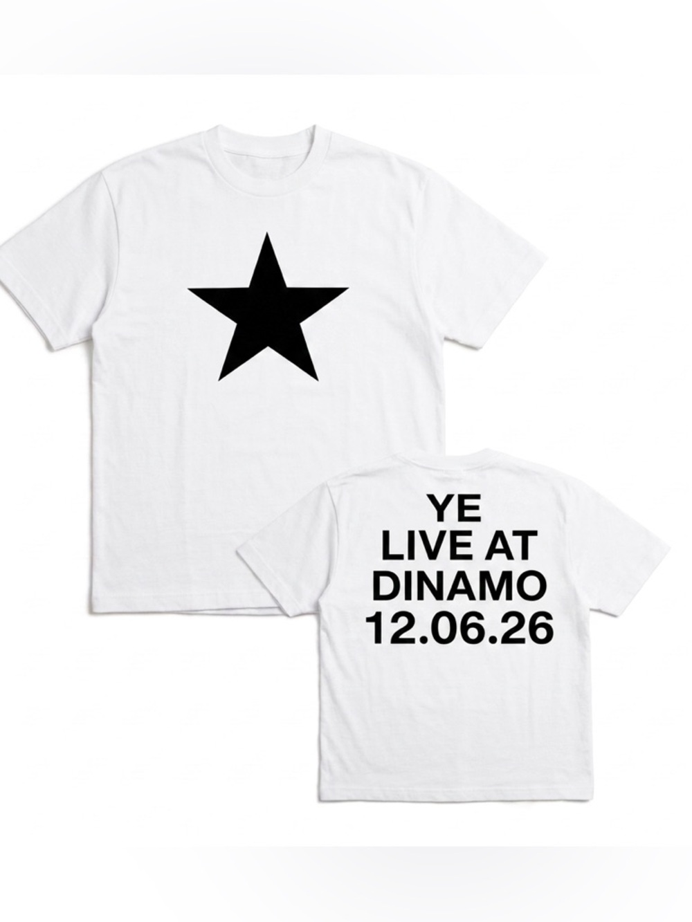 Ye Live at DINAMO 06.12.26 T shirt S-5XL New Street Vendor Concert Merch 2026